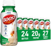 BOOST High Protein with Fiber Ready to Drink Complete Nutritional Drink, Caramel, 8 fl oz Bottle, 24 Pack